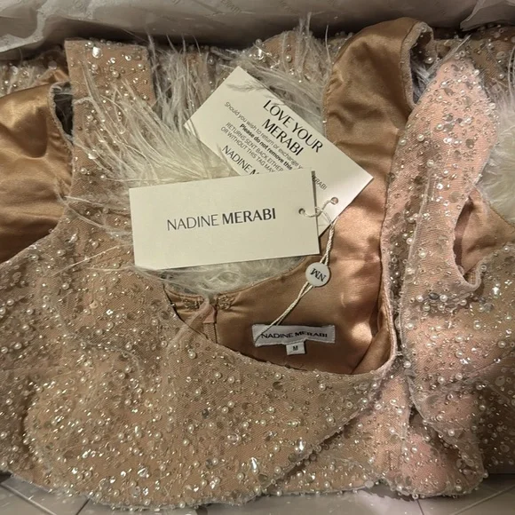 Nadine Merabi Lulu White Dress - Medium BNWT - Picture 7 of 9